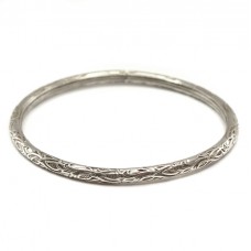 Rafinată brățară bangle din argint decorat cu motive vegetale | India Rafinată brățară bangle din argint decorat cu motive vegetale | India