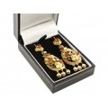 Cercei victorieni din aur 18k decorați cu rubine de sinteză și perle  | cca. 1880 -1900 | Marea Britanie