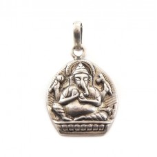 Veche amuletă hindusă Ganesha | manufactură în argint | British Raj | 1940 - 1950 Veche amuletă hindusă Ganesha | manufactură în argint | British Raj | 1940 - 1950