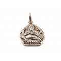 Veche amuletă hindusă Ganesha | manufactură în argint | British Raj | 1940 - 1950