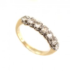 Inel victorian din aur 18k și platină decorat cu diamante naturale 0.70 CT | Marea Britanie | cca.1900  Inel victorian din aur 18k și platină decorat cu diamante naturale 0.70 CT | Marea Britanie | cca.1900