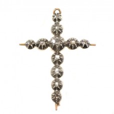 Broșă - pandant edwardian din aur și argint cu diamante naturale cca. 1 CT | Marea Britanie | cca.1900 Broșă - pandant edwardian din aur și argint cu diamante naturale cca. 1 CT | Marea Britanie | cca.1900