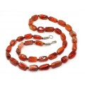 Colier magrebian African Trade Beads decorat cu rare specimene de carnelian Idar-Oberstein și granate naturale | Maroc