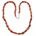 Colier magrebian African Trade Beads decorat cu rare specimene de carnelian Idar-Oberstein și granate naturale | Maroc