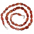 Colier magrebian African Trade Beads decorat cu rare specimene de carnelian Idar-Oberstein și granate naturale | Maroc
