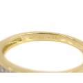 Inel din aur galben 18K decorat cu 7 diamante naturale 0.33 CT | manufactură de atelier londonez | cca.1980