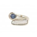 Inel statement contemporary decorat cu opal natural și perlă naturală de cultură | Franța
