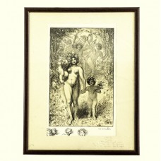 Litografie Steinlen Theophile Alexandre - Floreal - cca 1890 Litografie Steinlen Theophile Alexandre - Floreal - cca 1890