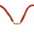 Colier religios realizat din coral roșu de Sardinia și aur galben 18k | 1940 -1960 | Italia