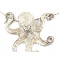 Colier cu impresionant pandant modernist  "Octopus" | bijuterie de artă - manufactură în argint | cca. 1960 -1970