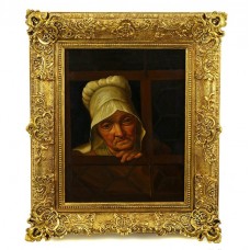 Pictură Szentkereszty Stephanie " Portret de bătrână cu bonetă albă "  | 1895 Pictură Szentkereszty Stephanie " Portret de bătrână cu bonetă albă "  | 1895