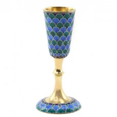 Splendid pahar kiddush din argint aurit și emailat cloisonné | Rusia  | 1927-1954 Splendid pahar kiddush din argint aurit și emailat cloisonné | Rusia  | 1927-1954