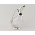 Elegant decantor pentru vin | " Cold duck "| alamă argintată & cristal | Franța | cca.1960 -1970