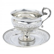 F RAR : Garnitură solitaire din argint 950 pentru servirea ceaiului și a cafelei | 200 ml  | Franța | cca.1819