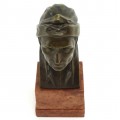 Sculptură în bronz Dante Alighieri | soclu de marmură Languedoc | sec. XIX | Franța