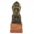 Sculptură în bronz Dante Alighieri | soclu de marmură Languedoc | sec. XIX | Franța