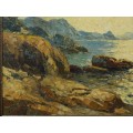 Pictură " Peisaj marin " ulei pe pânză | 92.5 x 65.5 | Franța | prima jumătate a secolului XX