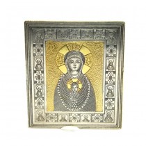Iconiță din argint pentru portofel | Maica Domnului cu Pruncul  | Grecia