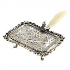 Elegant vas pentru caviar din argint și fildeș natural | atelier Pivano Martino Gioieliere Bielle | Italia cca.1950 Elegant vas pentru caviar din argint și fildeș natural | atelier Pivano Martino Gioieliere Bielle | Italia cca.1950