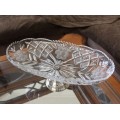 Elegantă fructieră tazza din cristal cu sprijin de argint | Italia | cca.1950