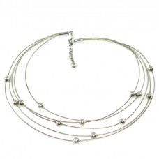 Colier choker multistrand | argint 925 | Italia | anii 2010 Colier choker multistrand | argint 925 | Italia | anii 2010