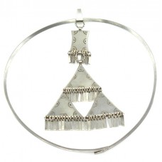 Colier choker cu impresionant pandant cinetic | argint 925 | Italia | anii 2000 Colier choker cu impresionant pandant cinetic | argint 925 | Italia | anii 2000