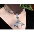 Colier choker cu impresionant pandant cinetic | argint 925 | Italia | anii 2000