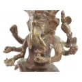 Veche statuetă Ganesha cu suport pentru lumânare | bronz | început de secol XX | India