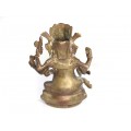 Veche statuetă Ganesha cu suport pentru lumânare | bronz | început de secol XX | India