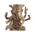 Veche statuetă Ganesha cu suport pentru lumânare | bronz | început de secol XX | India