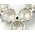 Elegant colier din argint decorat cu anturaje de lapis cu spectaculoase incluziuni de pirită | argint 925 | Italia