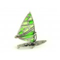 Miniatură windsurf din argint emailat plique-a-jour | Italia 