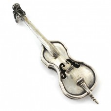 Miniatură din argint minuțios elaborată sub forma unui violoncel  Miniatură din argint minuțios elaborată sub forma unui violoncel