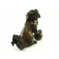 Statuetă okimono din bronz | Komainu - Shisa - Foo Dog | perioadă Meiji - Taisho | Japonia