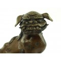 Statuetă okimono din bronz | Komainu - Shisa - Foo Dog | perioadă Meiji - Taisho | Japonia