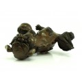 Statuetă okimono din bronz | Komainu - Shisa - Foo Dog | perioadă Meiji - Taisho | Japonia