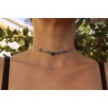 Rafinat colier choker amerindian | argint & turcoaz natural | Statele Unite