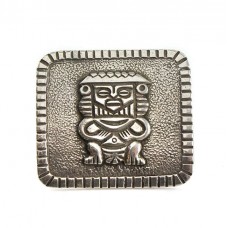 Broșă - amuletă Azteca | Centeotl | manufactură în argint | cca. 1940 -1950 | Mexic Broșă - amuletă Azteca | Centeotl | manufactură în argint | cca. 1940 -1950 | Mexic