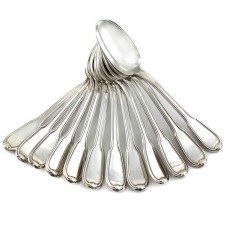 Set de lingurițe din argint | 12 piese | în cutia originală  | atelier Michelangelo Clementi | Italia cca.1945 Set de lingurițe din argint | 12 piese | în cutia originală  | atelier Michelangelo Clementi | Italia cca.1945