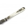 Cuțit Faberge cu mâner din argint | cuțit pentru porționare și tartinare | atelier Carl Faberge | Rusia Imperială cca. 1908 - 1917