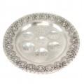 Platou din argint pentru ceremonialul iudaic Passover Seder | atelier Hazofim | Israel anii '50