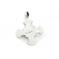 Amuletă celtică din argint cu anturaj de onix negru | Crucea lui Thor | manufactură de artizan indonezian