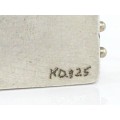 Colier accesorizat cu un inedit pandant modernist mid-century | Abacus | manufactură în argint | studio Kimler-Daniel | cca. 1960 Statele Unite