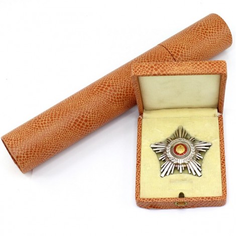 Decorație Ordinul Steaua RSR cls V însoțită de brevetul de acordare | 1971