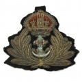 Veche emblemă pentru caschetă Marina Militară Britanică WW I - WW II | subofițer British Royal Navy 
