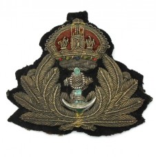 Veche emblemă pentru caschetă Marina Militară Britanică WW I - WW II | subofițer British Royal Navy  Veche emblemă pentru caschetă Marina Militară Britanică WW I - WW II | subofițer British Royal Navy