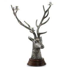 Impresionant sfeșnic din bronz argintat elaborat sub forma unui trofeu de cerb | atribuit colecției Maison Christian Dior | cca.1970 Impresionant sfeșnic din bronz argintat elaborat sub forma unui trofeu de cerb | atribuit colecției Maison Christian Dior | cca.1970