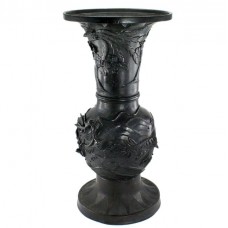 Monumentală vază japoneză din bronz patinat | Yin și Yang | perioadă Meiji -Taisho | cca. 1910 Monumentală vază japoneză din bronz patinat | Yin și Yang | perioadă Meiji -Taisho | cca. 1910