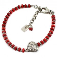Brățară etnică Navajo manufacturată în argint și decorată cu anturaje de coral | atelier Robert Becenti | Statele Unite Brățară etnică Navajo manufacturată în argint și decorată cu anturaje de coral | atelier Robert Becenti | Statele Unite