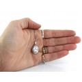 Colier din argint accesorizat cu un delicat pandantiv locket decorat prin gravare manuală | Statele Unite